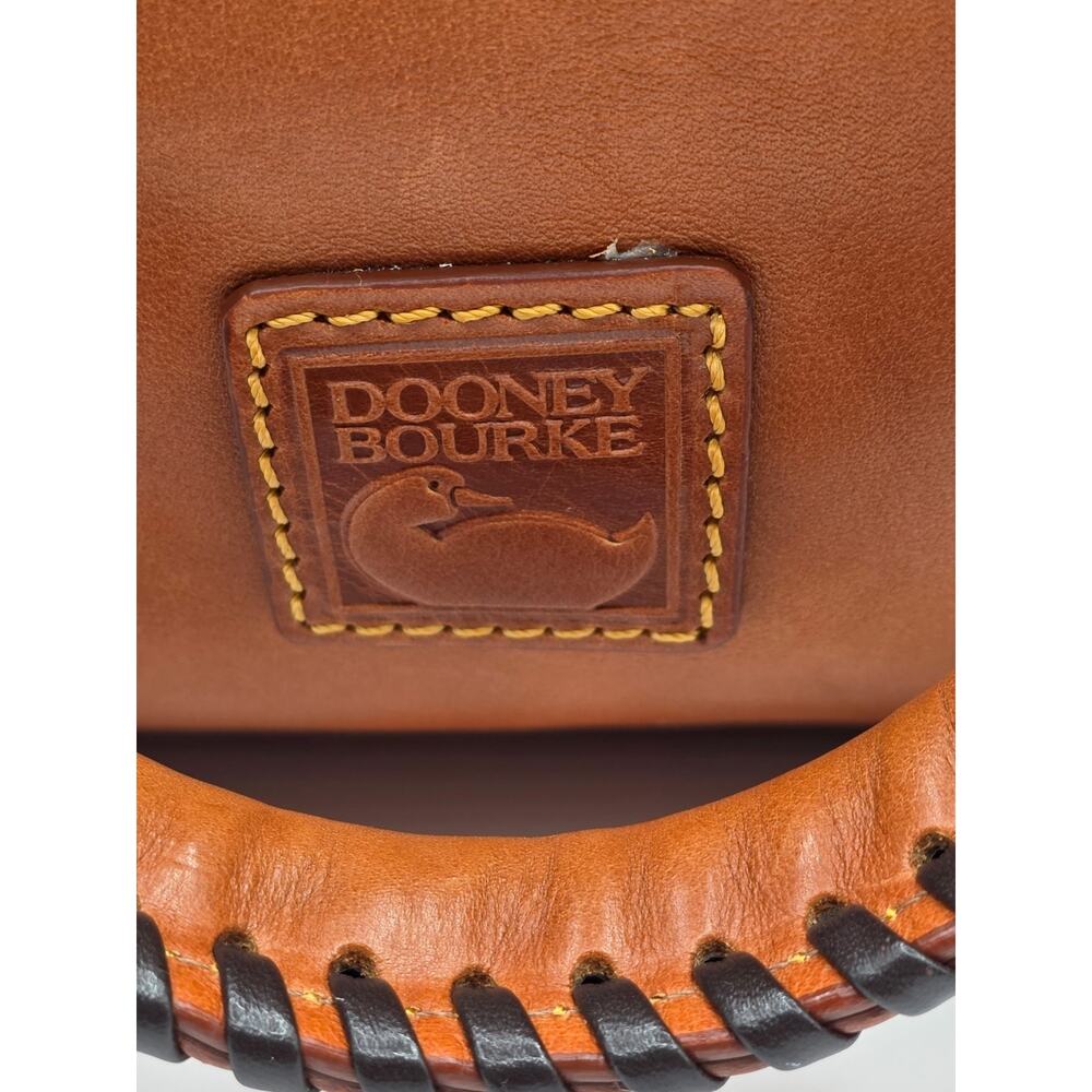 NWT Dooney & Bourke Florentine Leather Satchel Natural Brown Crossbody Bag - Picture 5 of 16